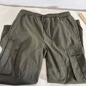 CSG Champs Sports Jogger Mens 2XL  Green Ripstop Cargo Tactical Hiking Drawsstri